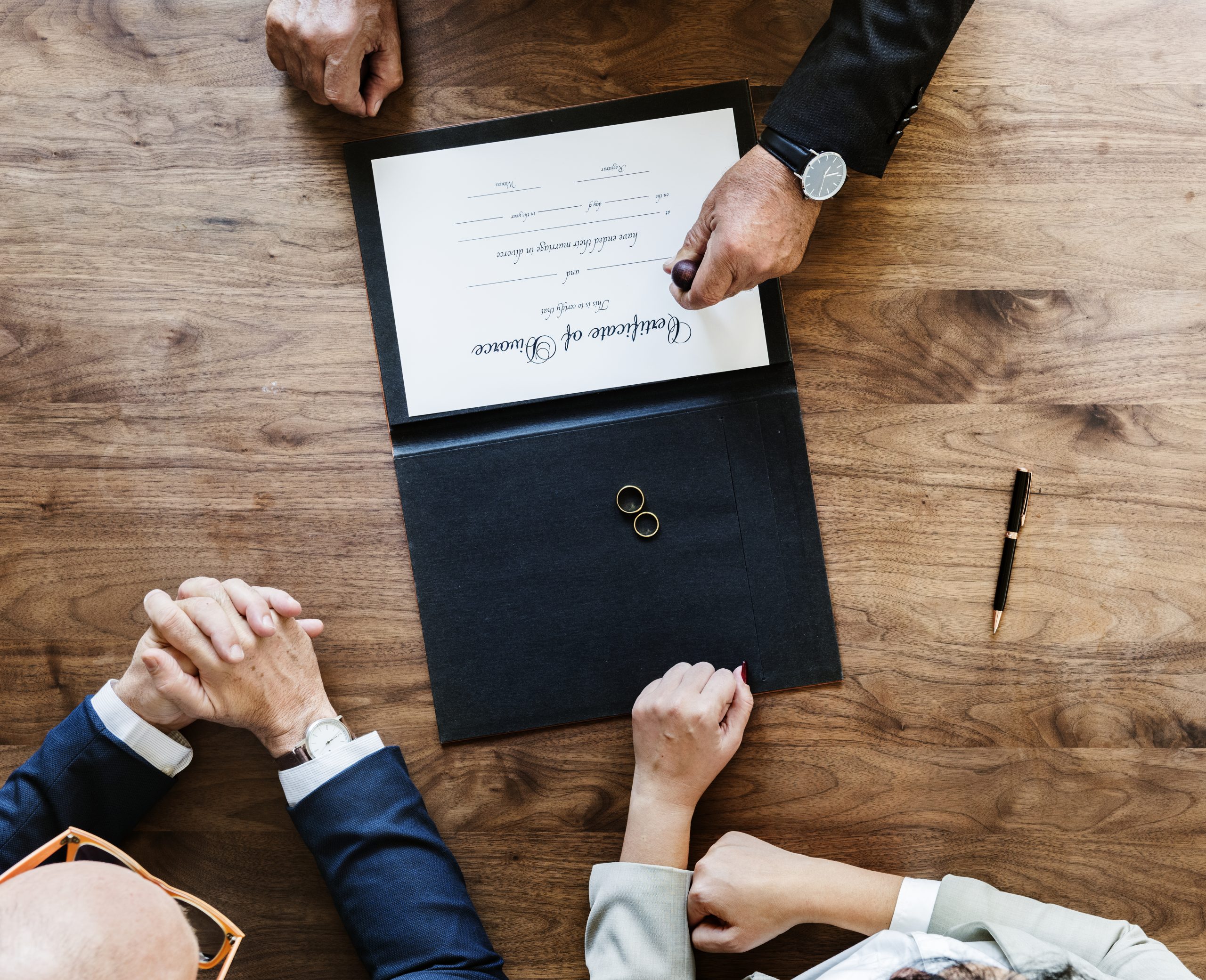 Brekaup marriage couple with divorce certification